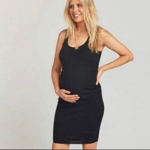 Show Me Your MuMu Black Ribbed Knocked Up Dress